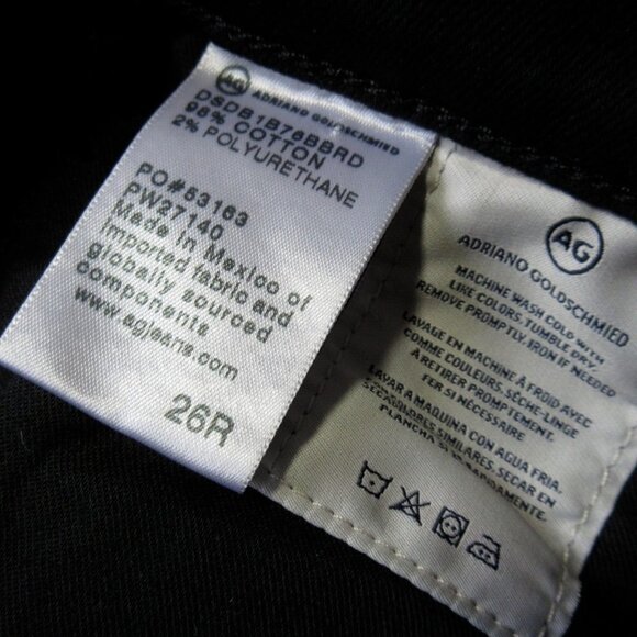 NWT Adriano Goldschmied AG Alexxis Slim in Blackboard Destroyed Jeans 26 - Picture 5 of 9